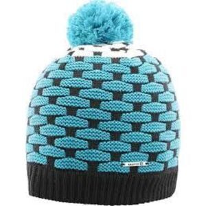 Poly Beanie by Salomon – Knit Beanie Hat – Turquoise, Black & White